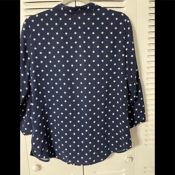 JASON MAXWELL BLUE and white star shirt woman size S - Picture 12 of 16